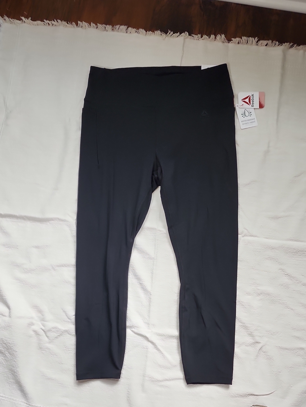Reebok Black Womens' XL 7/8 Athletic Leggings